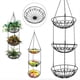 thumbnail image 5 of Cesta de Alambre para Colgar Frutas, Cesta de Hierro para Frutas de 3 Niveles, Frutero de Cocina, Cesta para Almacenar Frutas y Verduras, 5 of 9