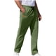 thumbnail image 1 of Pantalones largos para hombre, informales, lisos, con bolsillos, cintura elástica, rectos, para exteriores, para fitness, cargo, 1 of 5