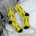 thumbnail image 5 of Fotbe Corn 1 Pattern Long Socks for Men & Women – Breathable & Stretchy Compression Socks, Ideal for Running, Travel, and Everyday Wear Size 5-11, 5 of 6