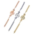 thumbnail image 3 of Reloj pequeño de oro con pulsera de diamantes, reloj de cadena de metal, reloj de cuarzo redondo pequeño para mujer, 3 of 5