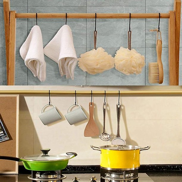 Paquete de 40 ganchos en S resistentes, ganchos en forma de S para colgar ropa, ganchos colgantes de Metal para cocina, baño, Banban
