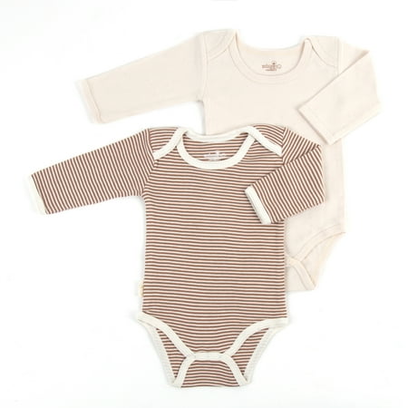 S/2 long slv lap shoulder onesie Layette 3-6 mths