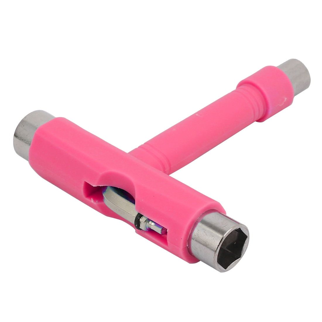 Unique Bargains Hex Socket Skateboard Roller Spanner T Wrench Hand Tool Pink by Unique-Bargains