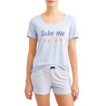 thumbnail image 3 of JV Apparel Women's and Women's Plus Short, Pant, and Sleep Top (3-Piece Set), 3 of 3