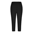thumbnail image 6 of Capri Leggings for Women: Knee Length, 2025 Summer Cropped Pants, Black S-3XL, 6 of 6