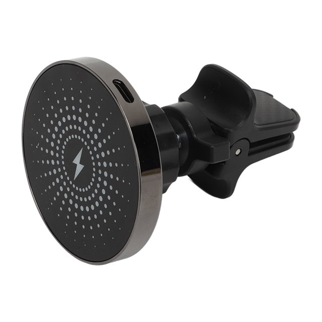 Cargador magnético para coche inalámbrico, montaje en salida de aire de 15W, cargador de teléfono de carga rápida con imán para teléfonos con carga inalámbrica