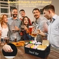thumbnail image 3 of NUAHRHY Snack Organizer for Countertops Fabric Snack Basket with Handles 6 Compartments Coffee Bar Organizer Snack Bin Organizer for Candy Cookies Chips Pretzels Popcorn Drinks Black, 3 of 11