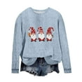 thumbnail image 4 of FcBaudy Chandails en Molleton pour Femmes, Chandails en Molleton Sans Capuche, Chandails en Molleton de Noël Décontractés à Col Rond Manches Longues Chandail à Capuchon Ample Chandail à Capuchon à Capuche Haut en polyester pour Femmes, 4 of 4