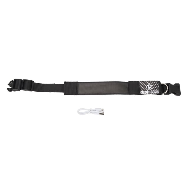 Collar LED programable, recargable, luz intermitente de seguridad para perros y mascotas, lazo para el cuello, transmisión Bluetooth móvil de un solo Color