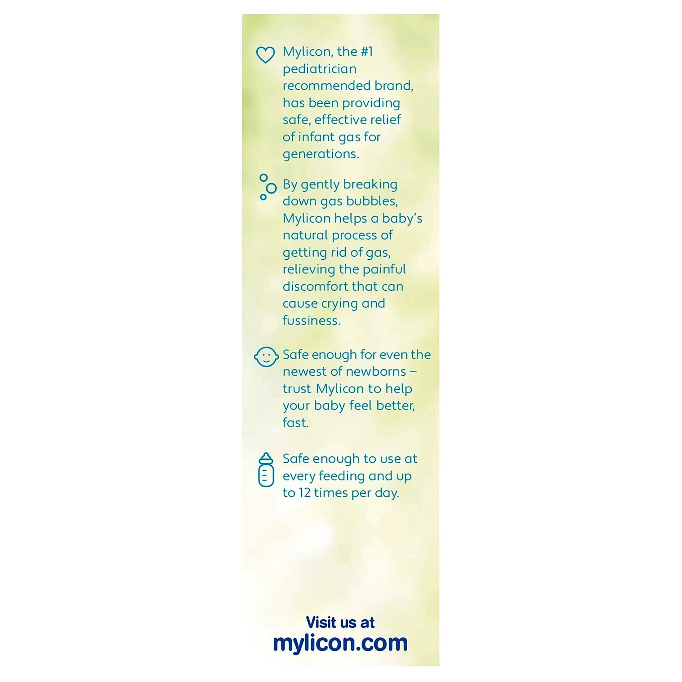 MYLICON Infant Gas Relief Dye Free Drops 1 oz (Pack of 2)