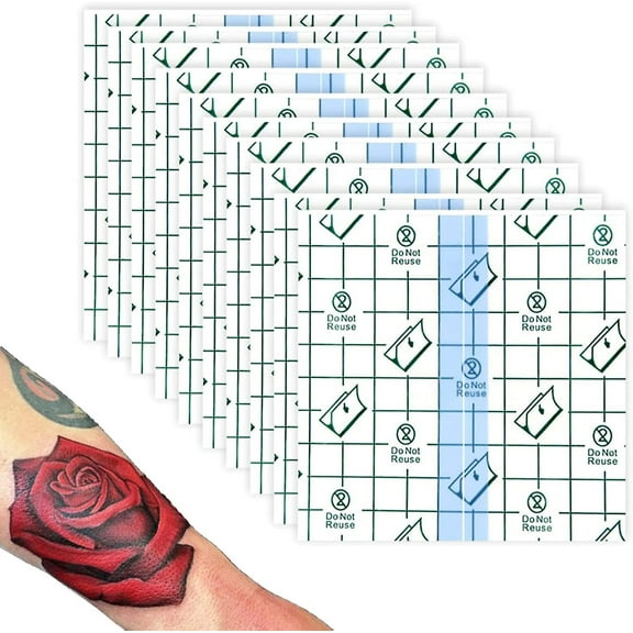 Tattoo Aftercare Bandage, Waterproof Transparent Film Dressing Second Skin Healing, Tattoo Bandage For Swimming, Wounds, Protective Shower Patch