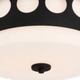 thumbnail image 5 of Kirby 2 - Light Black Forged Black Contemporary Incandescent Steel Flush Mount Light, 5 of 6