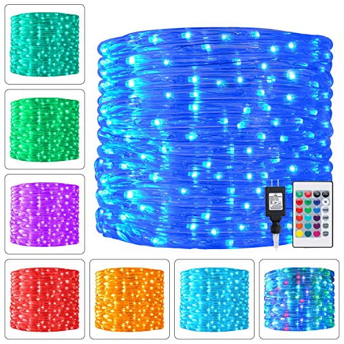 Ollny 100 LED Rope Lights 66ft 16 Colors Changing Indoor Lights USB Powered A 