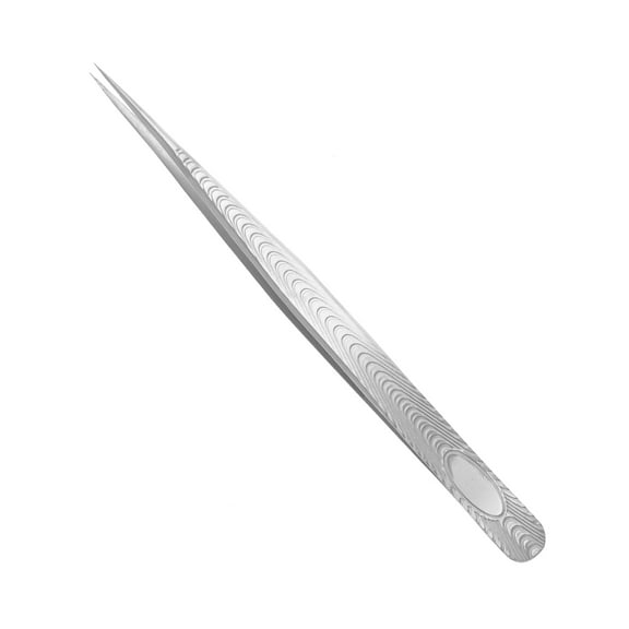 Unique Bargains 1 Pc Women Peacock Eyelash Extension Tweezers for Vacation Silver Tone Stainless Steel