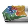 thumbnail image 3 of Psychedelic Soft Flannel Fleece Blanket, Rainbow Colored Spiral Gradient Wind Rose Psychedelic Display Surreal Artisan, Cozy Plush for Indoor and Outdoor Use, 50" x 70", Multicolor, by Ambesonne, 3 of 6