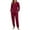 #008 Red, variant on Felirenzacia Womens Striped Pajama Sets with Pockets, Fleece Lined Long Sleeve Shirts with Cuffed Full Pants, Winter Warm Thermal Undershirts, Cozy Casual Longewear