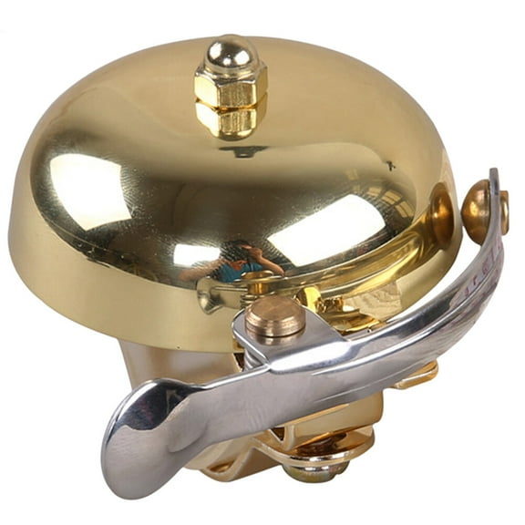 1Pc Bike Bell Bells Loud Crisp Sound Hand Ringing Bike Safty Bike Bell for Cycling Biking (Golden)