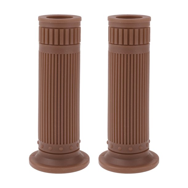 Empuñaduras de manillar universales Unique Bargains 7/8" 22mm 15/16" 24mm antideslizantes de TPU para motocicleta, scooter, bicicleta, ATV, marrón claro, 1 par