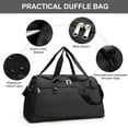 thumbnail image 6 of Gynky Travel Duffle Bag Gym Bags with Shoe Compartment Wet Pocket Waterproof for Weekender Overnight  Gym Sports Traveling Swimming Yoga Workout, Black, 6 of 9