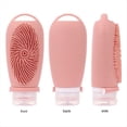 thumbnail image 4 of Botella Recargable de Viaje de Silicona, Cepillo de Limpieza , de Champú Portátiles, Loción, Contenedor de Cosméticos, Viaje H, 4 of 7