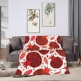 thumbnail image 6 of DouZhe Ultra-Soft Micro Fleece Lightweight Flannel Bed Blanket, Cartoon Pomegranate Tropical Fruits Print Cozy Warm Throw Blankets, 80"x60", 6 of 7