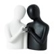 thumbnail image 1 of Estatua abstracta de pareja, adorno decorativo de escritorio, escultura de amantes, gesto de corazón. Blanco Negro, 1 of 9