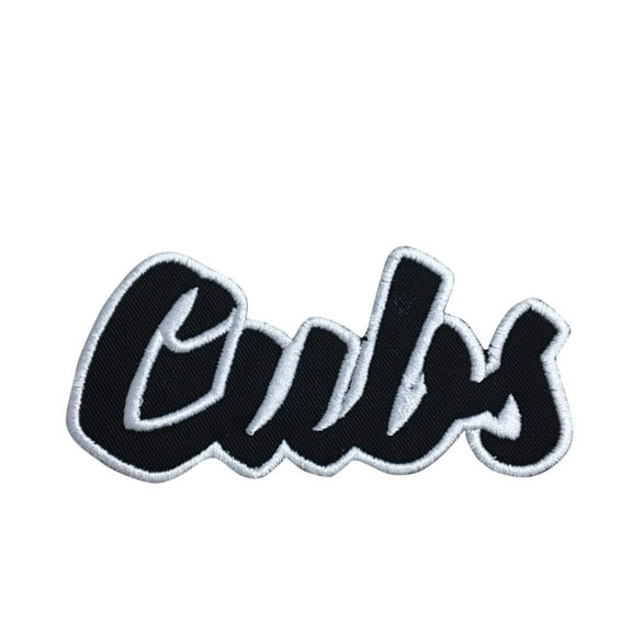 Cubs - Black/White - Team Mascot - Words/Names - Iron on Applique/Embroidered Patch