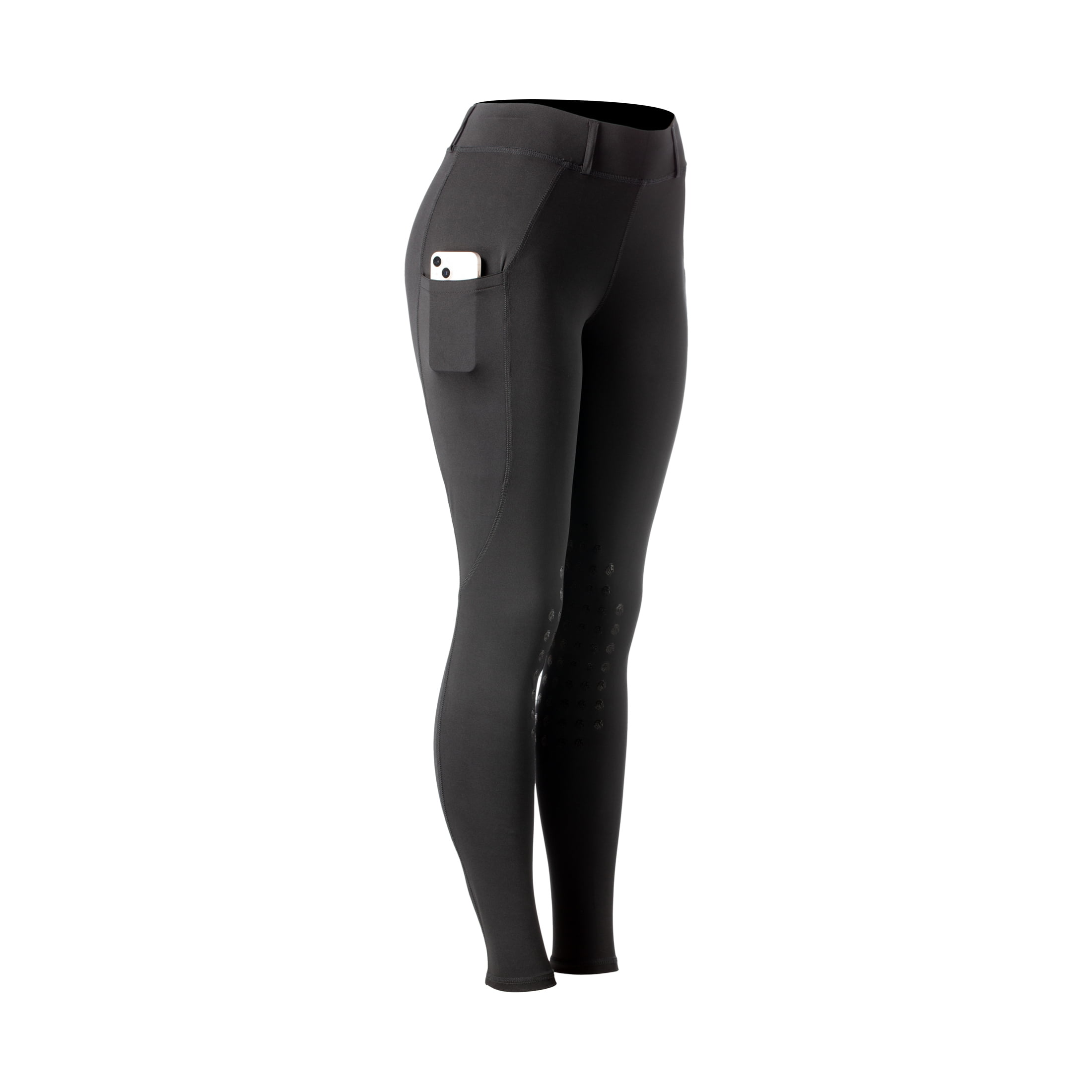 Equinavia Classic Womens Equestrian Silicone Knee Patch Breeches with Phone Pockets | Horse Riding Pants Schooling Tights