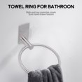 thumbnail image 4 of Toallero/soporte para toallas de mano, toallero redondo autoadhesivo, barra para toallas de mano Compatible con baño, acero inoxidable, 4 of 5