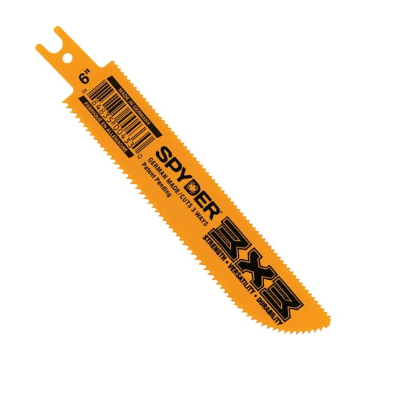 Spyder 3X3â„¢ Double-Sided 6-Inch Wood/Metal Cutting 10/14-TPI Reciprocating Saw Blade 200203
