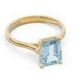 thumbnail image 3 of Diamond-Capitals 2.50 Carat Emerald Cut Aquamarine Gemstone Lovely Bridal Ring for Women Solid 18K Yellow Gold Size 7.5, 3 of 8
