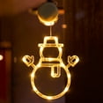 thumbnail image 1 of TopLLC Christmas Decorations Christmas LED Light Decoration With Suction Cup Hook Christmas Tree Snowflake Snowman Battery Powered Indoor Bedroom Window Display Holiday Lights Warm White for Party, 1 of 6