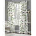 thumbnail image 5 of Sage Green Botanical Sheer Curtains 96 Inch Length 2 Panels Set, Semi Transparent Voile Rod Pocket Curtains for Living Dining Room Bedroom Drapes Vintage Nature Flower, 5 of 6