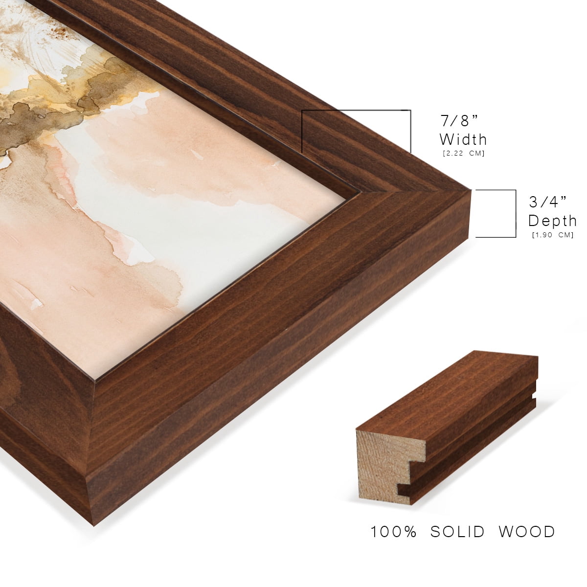 Sun Kissed Earth I - Framed Print w/glass - Chestnut
