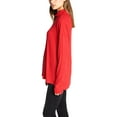thumbnail image 3 of Sanctuary Clothing Womens Waffle-Knit Thermal Blouse, Red, X-Small, 3 of 4