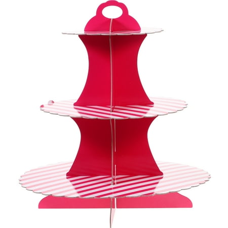 

1 Set Cupcake Stand 3-Tier Cake Serving Holder Wedding Birthday Party Supply