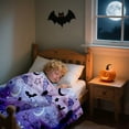 thumbnail image 6 of Bat Throw Blanket Halloween Decor - Soft Plush Purple Cozy Blanket for Couch Sofa Living Room Lightweight All Season Travel Blanket for Women Men Adults Flannel Decorative Throw, 6 of 7