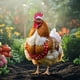 thumbnail image 4 of Decoración navideña de gallinas en forma de enchufe | Estaca de animales de granja para jardín al aire libre | Decoración acrílica de animales para jardín para exhibir en Navidad, 4 of 5