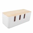 thumbnail image 1 of Wooden Cord Organizer Box, Cable Management Box Innovative Dustproof  For Desk For Office, 1 of 8
