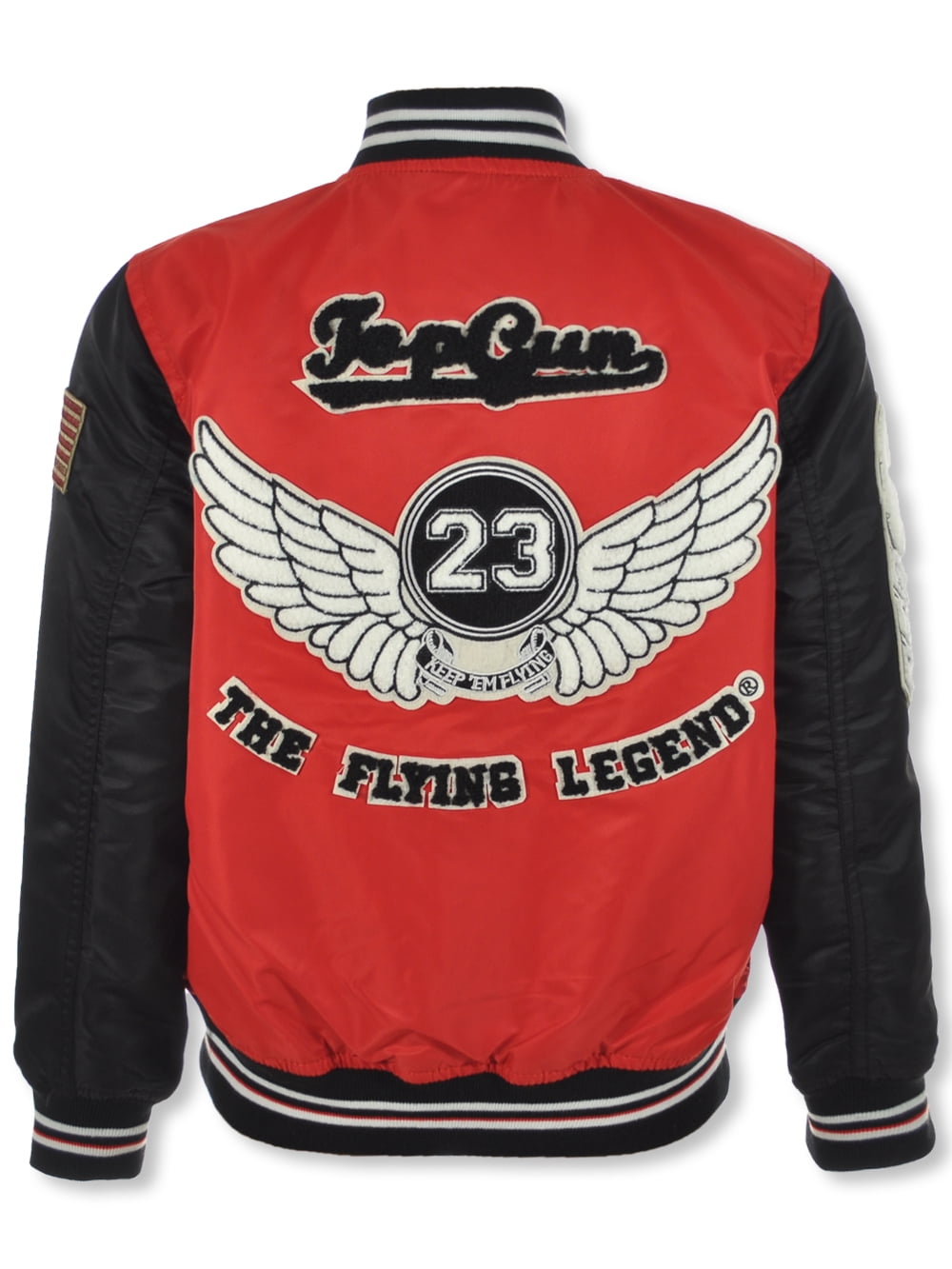 Top Gun Boys' Flight Jacket - red, 14 (Big Boys) 