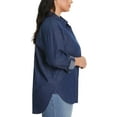 thumbnail image 5 of Gloria Vanderbilt Amanda Women Shirts, Lightweight Long Sleeve Womens Tops, Work Shirt, Date Outfits,  Blue L, 5 of 6