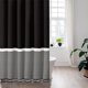 thumbnail image 1 of Cortina De Ducha Negra Rayas Blancas Con Borlas Negras Juego De Cortinas De Baño De Poliéster Con Ganchos Cortinas De Baño Decorativas Para Hotel Spa Pesadas De 72 Pulgadas 72 X 72, 1 of 5