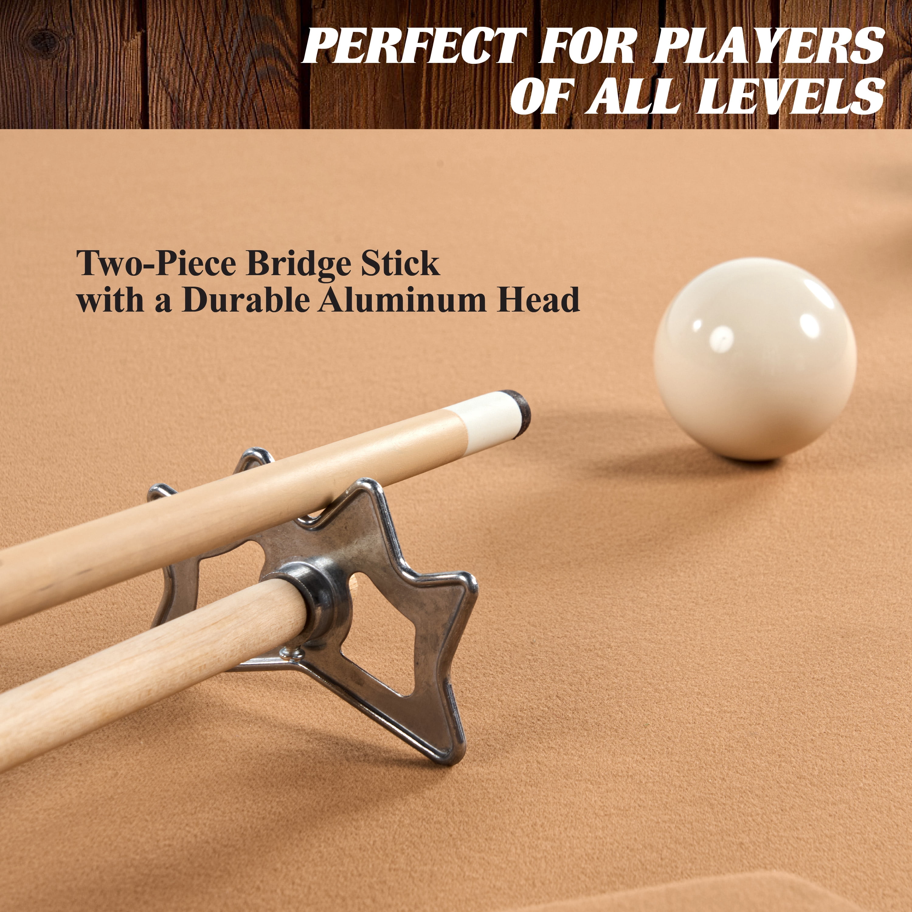 24-Piece Pool Table Kit with 57 Inch 2-Piece Cue Sticks, 16-Piece 2 1/4 Inch Ball Set, Rack, Bridge Stick, Brush, Chalk by Barrington Billiards