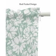 thumbnail image 5 of Abstract Green Flower Linen Curtain Valance for Bedroom/Bathroom/Kitchen/Office/Living/Dining Room Window,Spring Summer Botanical Daisy Rod Pocket Topper Decorative Cafe Drapes Panel 42"x18", 5 of 6
