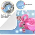 thumbnail image 5 of GZHJMY Christmas Pink Flamingo with Scarf Absorbent Dish Drying Mat Large Microfiber Kitchen Countertop Table Protector Multi-Purpose Counter Rack Sink Drainer Pad (16" x 18"), 5 of 5