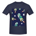 thumbnail image 4 of Bingfone Astronaut Dinosaur And Space Men'S Loose Fit Short-Sleeve Pocket T-Shirt, 4 of 7