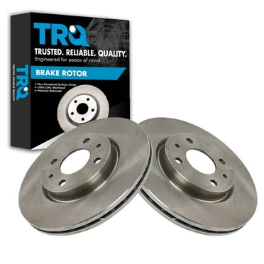TRQ Front Brake Rotors Set Vented Fits Select 2012-2017 Fiat 500