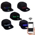 thumbnail image 2 of Sombrero con iluminación LED, gorra de béisbol con pantalla de algodón suave, tablero de visualización de matriz programable RGB, Bluetooth, bricolaje, fiesta, Festival, Dec, 2 of 4