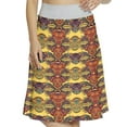 thumbnail image 1 of Women's Tribal Afircan Chief A-line Printed Skirt Casual Wear, S, Mustard Orange Blue, by Ambesonne, 1 of 6