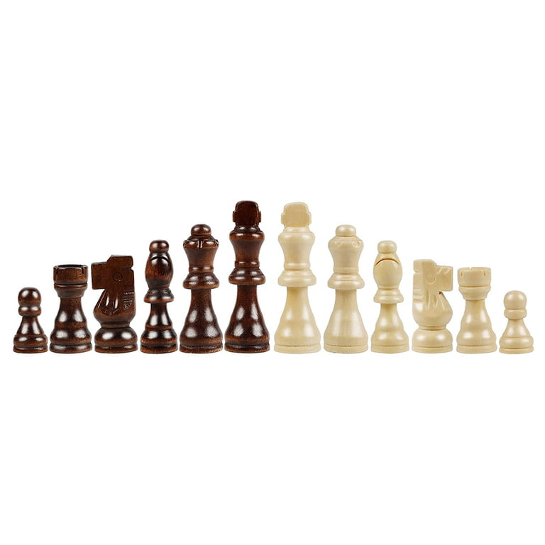 32 Pcs Wooden International Chess Pieces With No Board, Board Game Set(h-4)